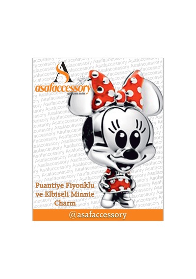 Minnie Mouse Charm Asafaccessory Kırmızı