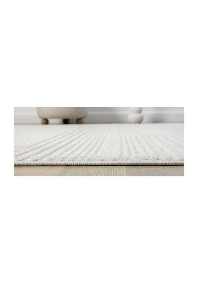 Mariesse Home Step Serisi Naturel Bukleli Yumuşak Dokulu Iskandinav Dokuma Halı Krem