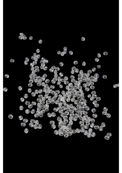 Şeffaf 4 Mm Basık Oval Akrilik Boncuk Aksesuar Takı Malzemesi 25 Gr
