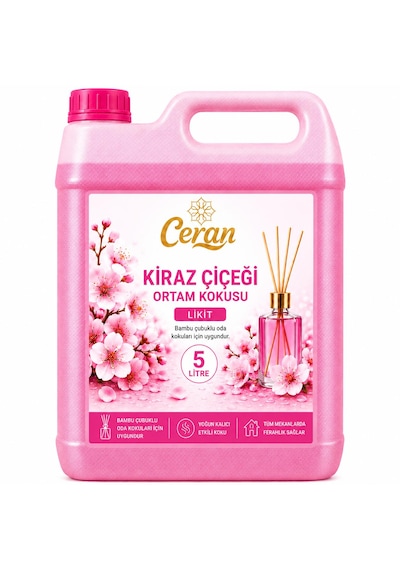 Ceran Bambu Ortam Kokusu Kiraz Çiçeği Yedek Likit 5 L