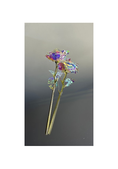 Kristal Gül Yapay Çiçek Plastik Solmayan Gül 25cm 1 Adet Sevgiliye Hediye Anneler Günü Doğum Günü Bej - 675626272 Bej