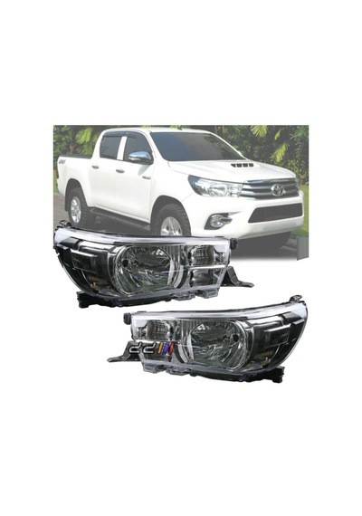 Toyota Uyumlu Hilux Revo Sağ Sol Ön Far Takımı Motorlu 2015-2019