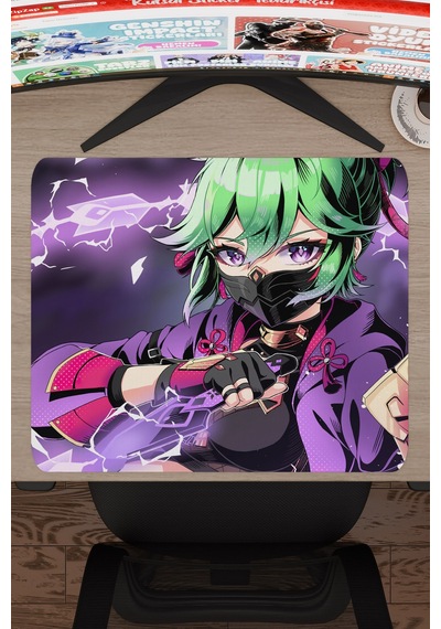 Kuki Shinobu Genshin Impact Anime Oyuncu V3 - 48x40 Xl Gaming Mouse Pad Fare Altlığı