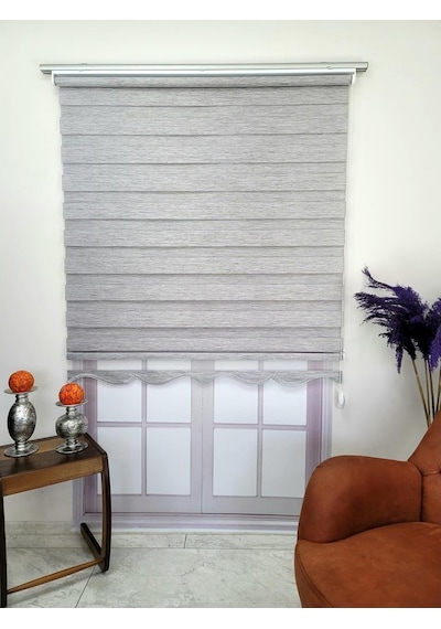 Bbb Bambu Gri Stor Zebra Perde Mz495