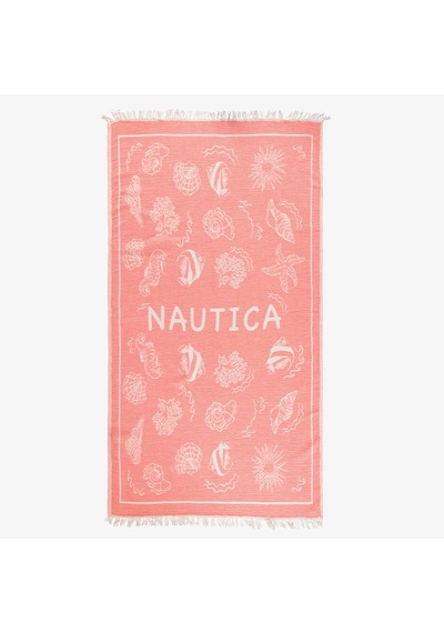 Nautica Unisex Kırmızı Desenli Havlu Desenli N65tw05t