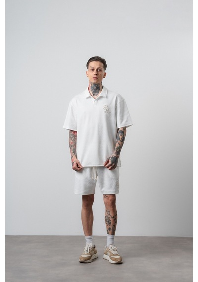 Erkek Respire Relined Yazılı Regular Fit T-shirt Şort Takım Ekru Erkek Respire Relined Yazılı Regular Fit T-shirt Şort Takım Ekru