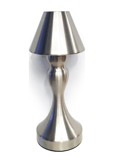 Upway Sarjlı Ayarlanabilir Işıklı 3 Modlu Retro Silver Metal Dokunmatik Fonksiyonel Masa Lambası Gümüş