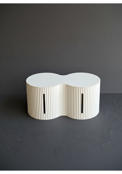 Dekoratif Tuvalet Kağıdı Kutusu 2 Li Rulo Kapasiteli Organizer -14x26x12 Cm Beyaz
