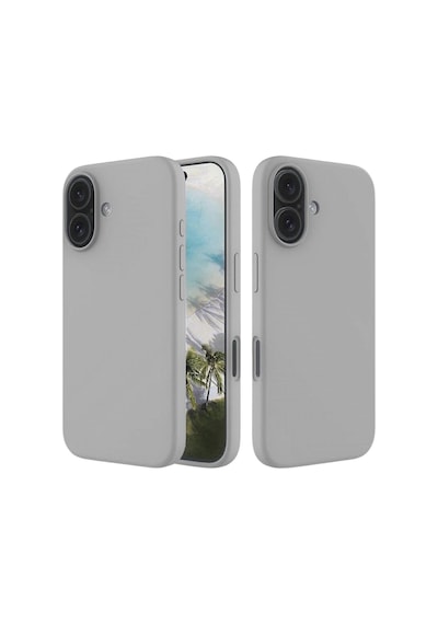 Apple Uyumlu iPhone 16 Plus  Silikon Kılıf - Pastel Renk Tonu Esnek Tam Koruma Kapak - Gri