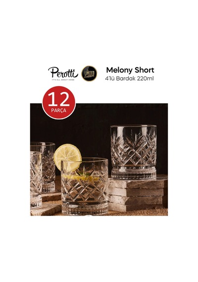 Su Bardak 220 Cc Kristalize Kendinden Desenli Melony Seri