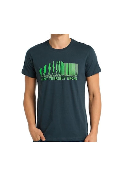 Bant Giyim - Barcode Füme Erkek T-Shirt Tişört