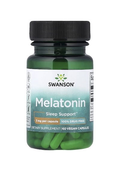 Swanson Vitamins, Melatonin, 3 Mg, 60 Vegan Capsules