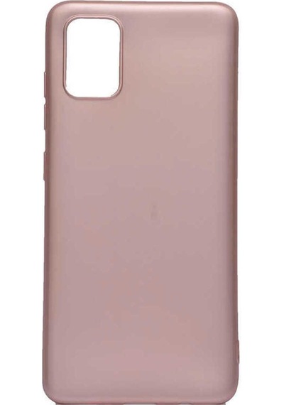 Samsung Uyumlu Galaxy A71 Kılıf Zore Premier Silikon Kapak Rose Gold