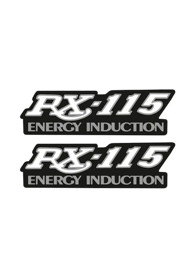 Gogo Yamaha Rx 115 Yazısı Damla Sticker Siyah