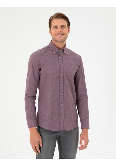 Pierre Cardin Erkek Mor Gömlek Desenli 50293756-vr038 Mor