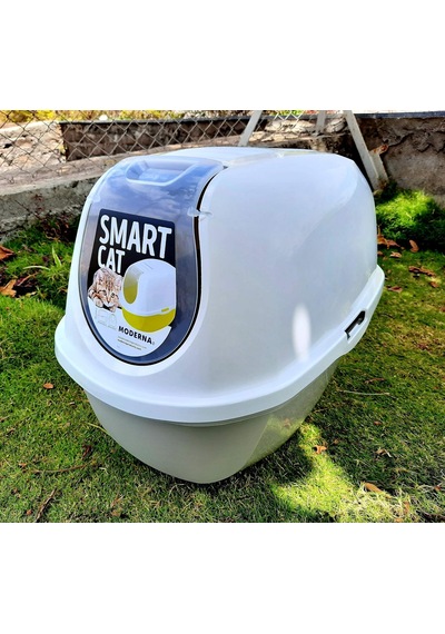 Smart Kapalı Kedi Tuvaleti - Gri 53 Cm