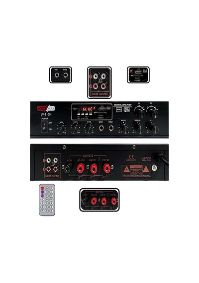 Lastvoice Black Large Plus Paket-1 Hoparlör ve Anfi Anons Ses Sistemi Seti
