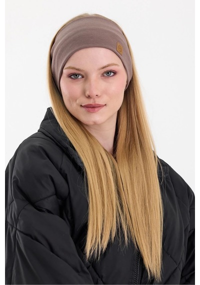 Kadın %100 Pamuklu Termal, Kaymaz, Terletmez, Ultra Hafif, Spor Saç Bandı Bandana - Tek Ebat / Kahverengi Kahverengi