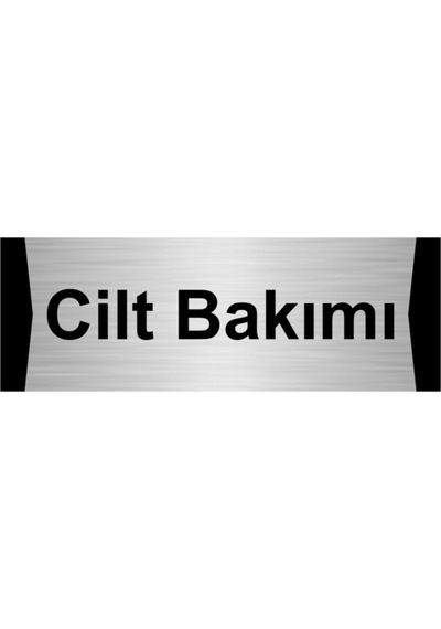 Cilt Bakımı 5x20cm Gümüş Renk Metal Yönlendirme Levhası