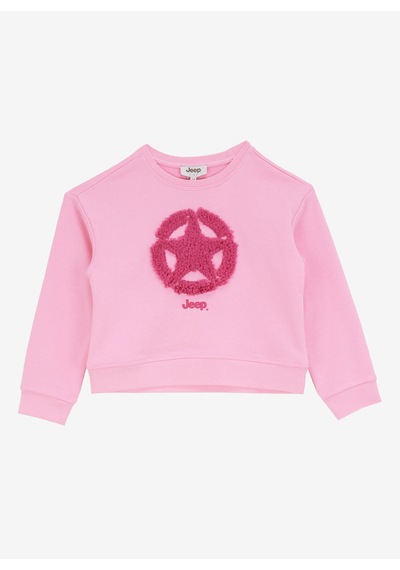 Jeep Pembe Kız Çocuk Baskılı Sweatshirt J4wg-swt7572