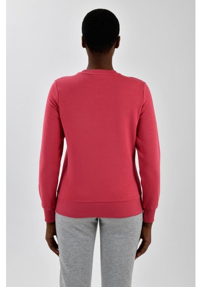 United Colors of Benetton Kadın Sol Göğsü Logo Detaylı Sweatshirt Gülkurusu
