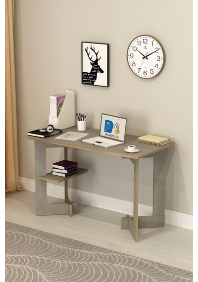 Asra Trend Raflı Modern Çalışma Masası ÇM-02 %100 MDF Bilgisayar Ofis Ders Masası Retro Gri Asra Trend Raflı Modern Çalışma Masası ÇM-02 %100 MDF Bilgisayar Ofis Ders Masası Retro Gri