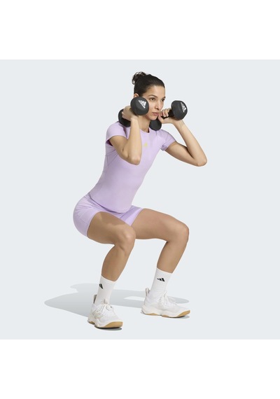 Adidas Studio All Me Booty Kadın Mor Kısa Tayt Kx3143