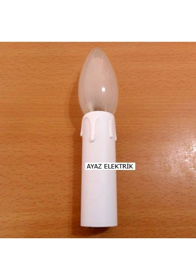 Büyük Beyaz E14 Mum Duy Dekoratif Standart Avize Ampul Duyu