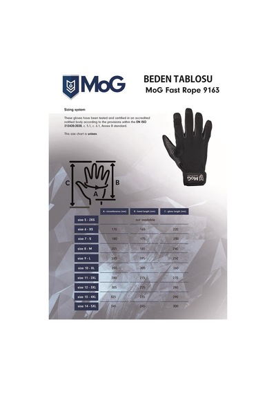 Mog Fast Rope Eldiven Çok Renkli