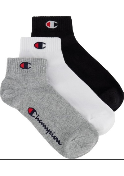Champion Unisex Socken, 3 Paar - Sneaker Socken Basic Schwarz