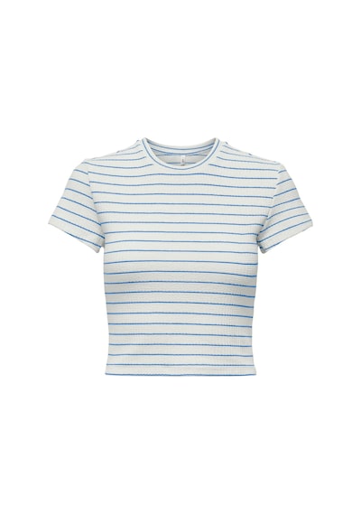 Only Onlanıts S/s O-neck Kadın Crop T-shirt 15368322 Mavi