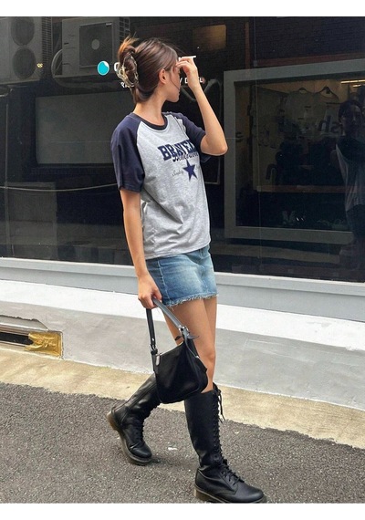 Bravely Parçalı Süprem T-shirt - Lacivert Gri Baskılı Oversize Bisiklet Yaka Kısa Kol Tişört Gri-lacivert Bravely Parçalı Süprem T-shirt - Lacivert Gri Baskılı Oversize Bisiklet Yaka Kısa Kol Tişört Gri-lacivert