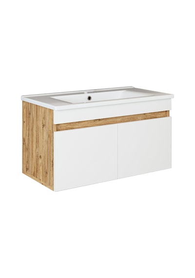 Roomart '' Lavabolu '' Atlantik-beyaz Mdf 85cm Banyo Alt Dolabı Atlantik Çam - Beyaz