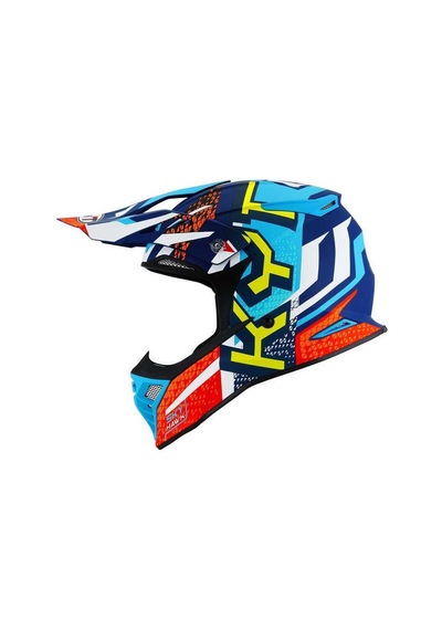 Kyt Skyhawk Kask Hyperflow Matt Lıght Blue / Red Çok Renkli
