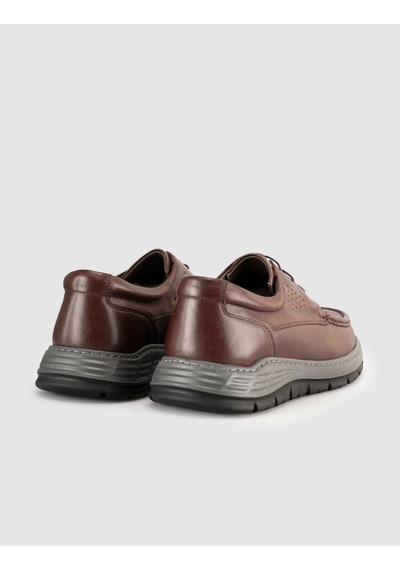 Cabani Hakiki Deri Kahve Erkek Günlük Sneaker Ayakkabı Kahverengi