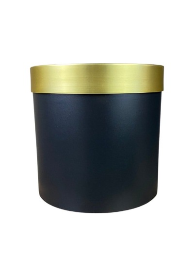 Cihan Çiçekçilik Gold Kemerli 30x30 Siyah Saksı Siyah