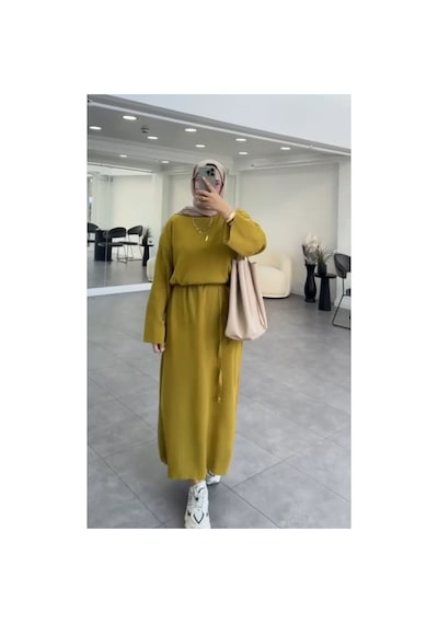 Bomii Volanlı Elbise Sarı - 936984057 Sarı