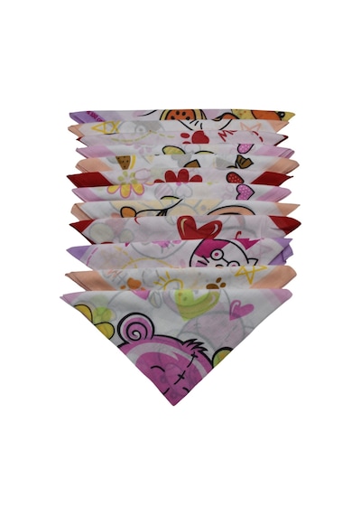 Çocuk Bandana 12 Li Karışık Desen Çok Renkli