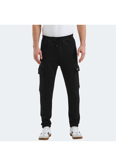 Slazenger VALORA Erkek Cepli Dar Paça Siyah Eşofman Altı
