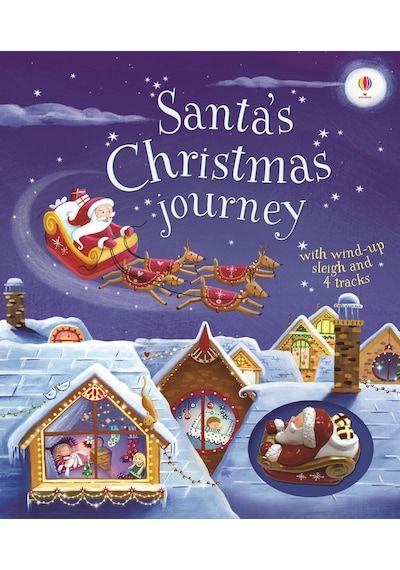 Santa's Christmas Journey with Wind-Up Sleigh