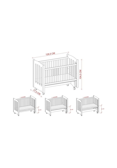 Meltem Kids Mia Anne Yanı Ahşap Sallanır Beşik 60 x 120 CM (Naturel - Ekru) Kahverengi Meltem Kids Mia Anne Yanı Ahşap Sallanır Beşik 60 x 120 CM (Naturel - Ekru) Kahverengi
