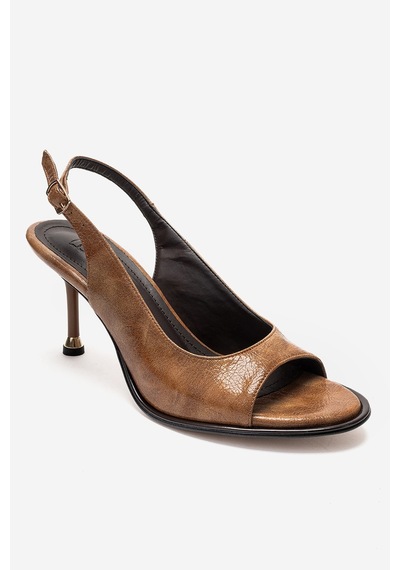 Luvishoes Iselın Taba Kadın İnce Topuklu Ayakkabı Taba