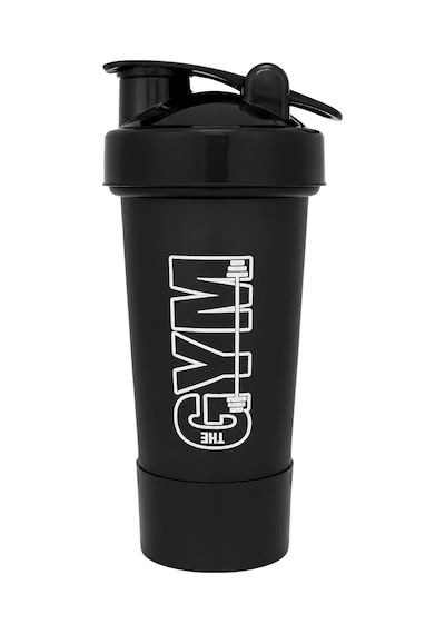 Gym Smart Shaker 550 Ml Ölçekli Ve Sızdırmaz Kapaklı Saklama Hazneli Protein Shaker Siyah