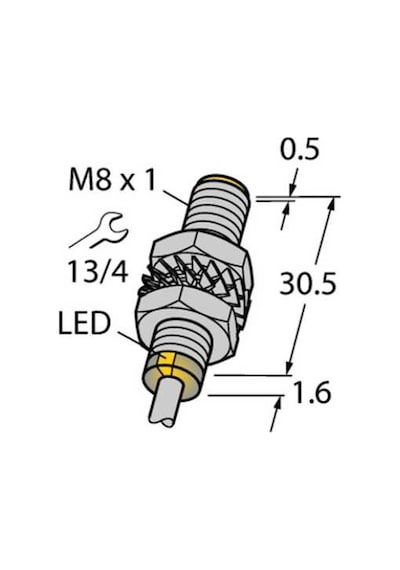 Turck 4602901 Bı2-m08-ap6x Endüktif Sensör Artırılmış Anahtarlama Mesafesi İle