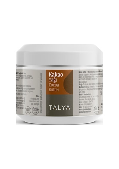 Talya Soğuk Sıkım %100 Saf ve Doğal  Katı Kakao Yağı 50 ML