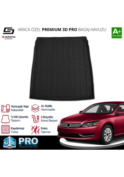 S-dizayn Volkswagen Passat B7 3d Pro Bagaj Havuzu 2010-2015 A+ Kalite