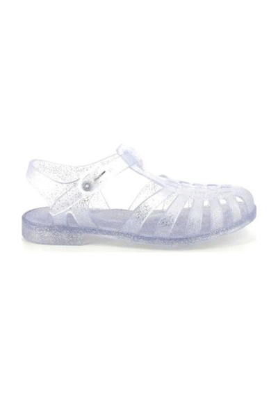 Meduse Sunmif Mat Argent Paillete - Mat Şeffaf Kadın Sandalet-7983 Mat Şeffaf