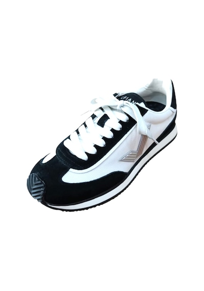 Lufian Gaban Erkek Deri Sneaker Ayakkabı Siyah Beyaz