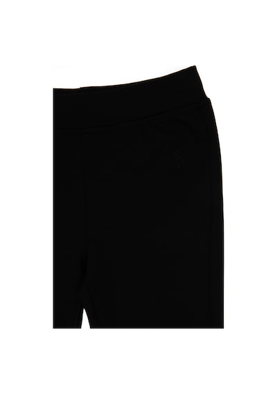 U.S. Polo Assn. Kız Çocuk Siyah 3/4 Boy İnterlok Tayt 50306792-VR046