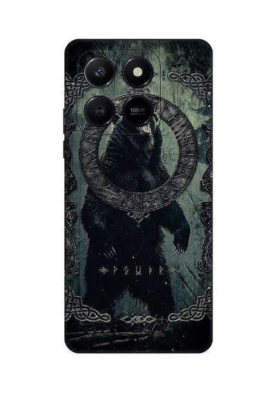 Kılıfland Honor X7d Uyumlu Kılıf Boutique Baskılı Resimli Power Bear Pcode -007 Çok Renkli